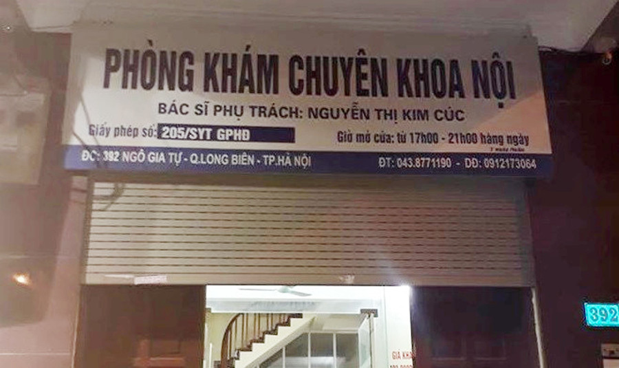 Phòng khám chuyên khoa không có chức năng truyền dịch