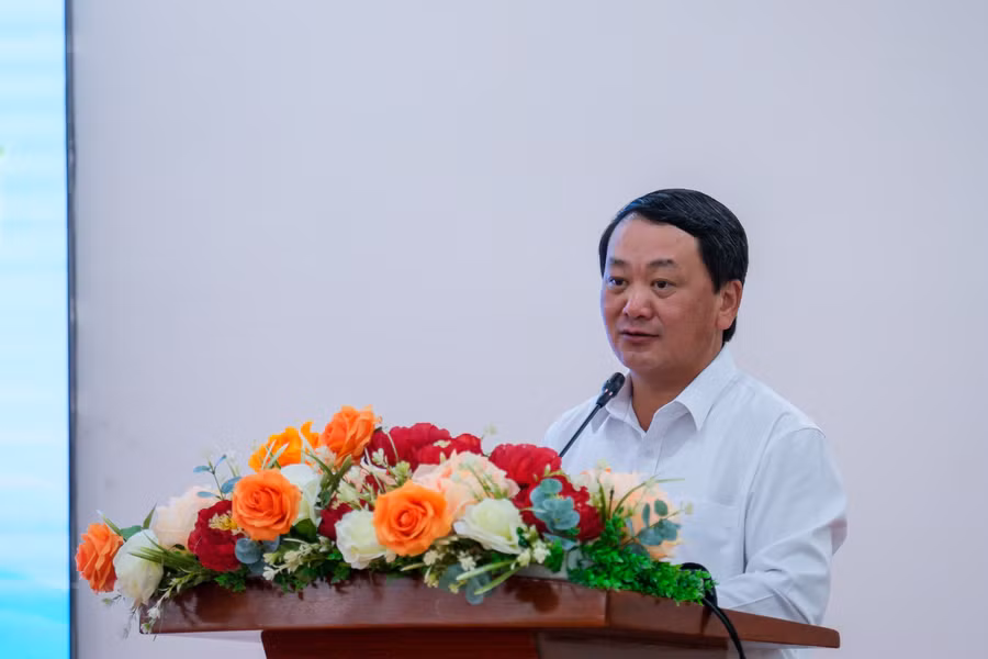 Ông Hầu A Lềnh - Bộ trưởng, Chủ nhiệm Uỷ ban Dân tộc phát biểu chỉ đạo hội nghị.