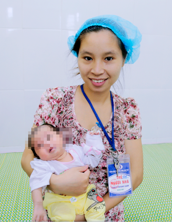 Sức khỏebé ổn định sau mổ. Sức khoẻ bé ổn định sau mổ. Ảnh: Bệnh viện cung cấp.