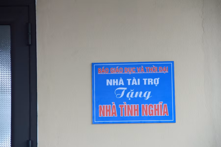 Căn nhà tình nghĩa do Báo GD&amp;TĐ tài trợ, xây dựng.