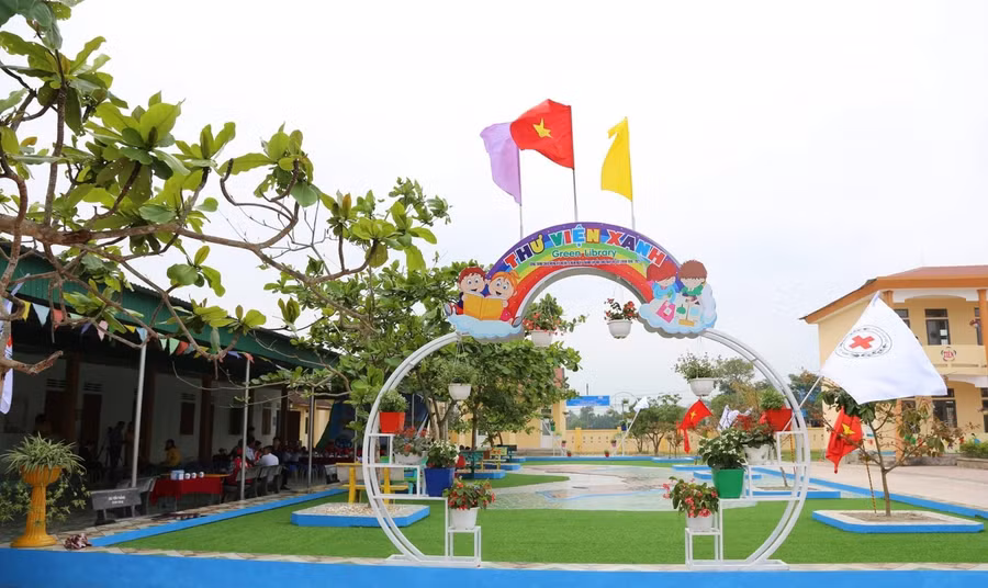 Thư viện có tổng mức đầu tư 100 triệu đồng.