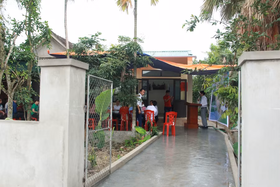 Căn nhà khang trang của bà Lan chính thức đưa vào sử dụng.