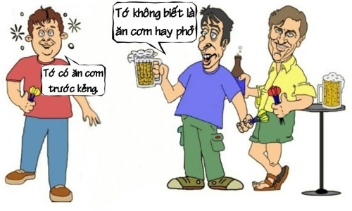 Không biết là cơm hay phở