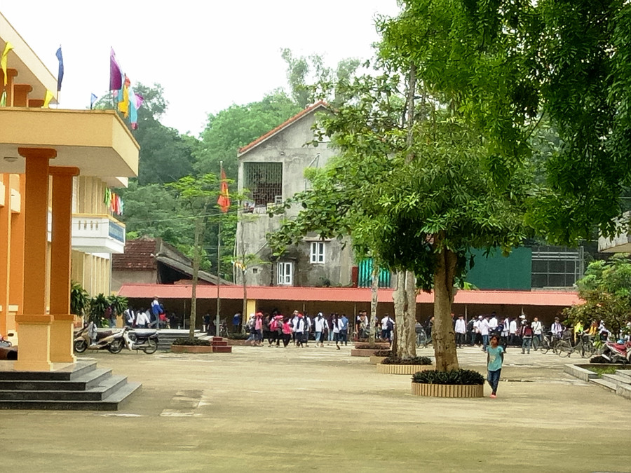 Trường THCS Vĩnh Ninh, nơi có 4 HS bị đuối nước thương tâm