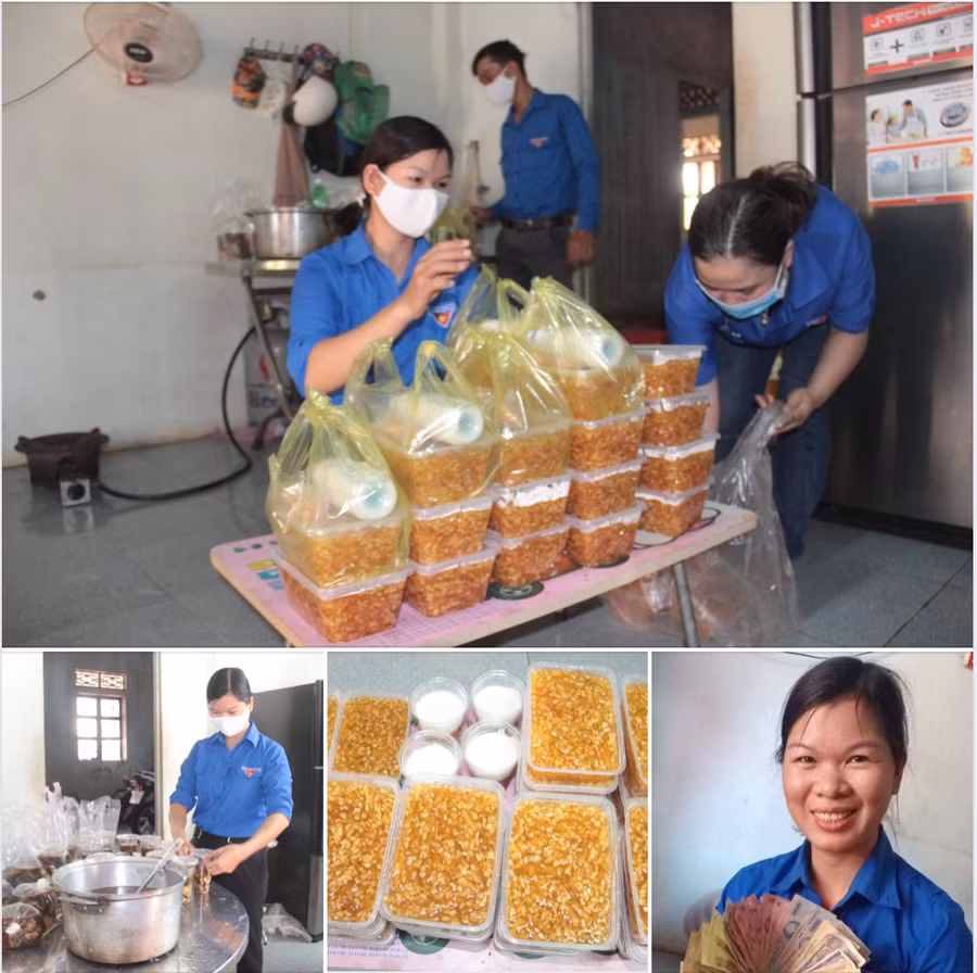 Với mô hình “Bếp yêu thương”, Đoàn phường Tân Đồng (TP. Đồng Xoài) đã gây quỹ mua 455kg gạo ủng hộ đồng bào miền Trung.