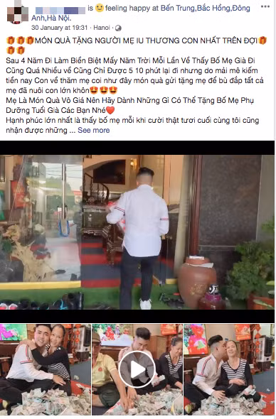 Soái ca tích cóp cả năm tặng bố mẹ heo đất chứa 500 triệu dịp Tết, mẹ ngã ngửa vì bất ngờ, bố không tin - Ảnh 1.