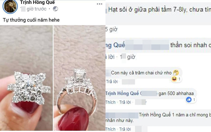 Khoe nhẫn kim cương 500 triệu, Hồng Quế tái hợp bố của con gái? ảnh 3 Khoe nhẫn kim cương 500 triệu bố con gái tặng, Hồng Quế tự nhủ: Cũng bõ công đẻ đau-3