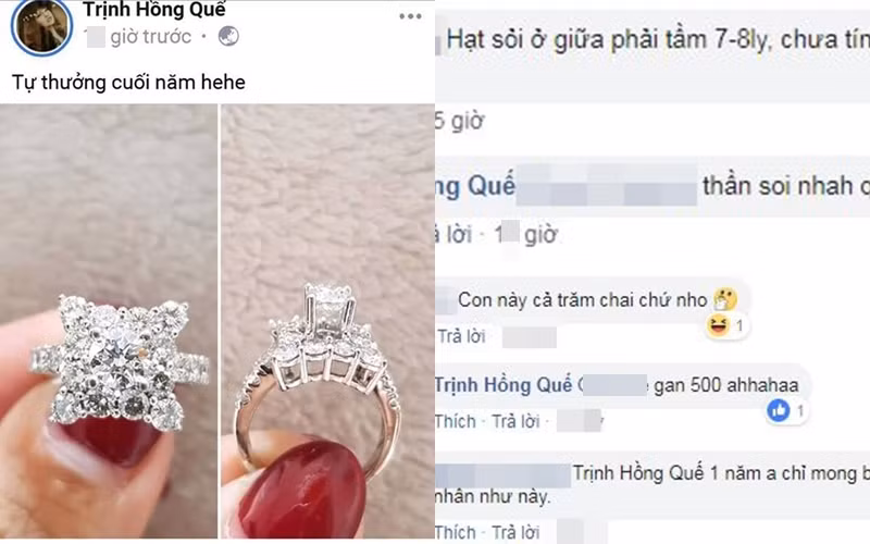 Khoe nhẫn kim cương 500 triệu bố con gái tặng, Hồng Quế tự nhủ: Cũng bõ công đẻ đau-3