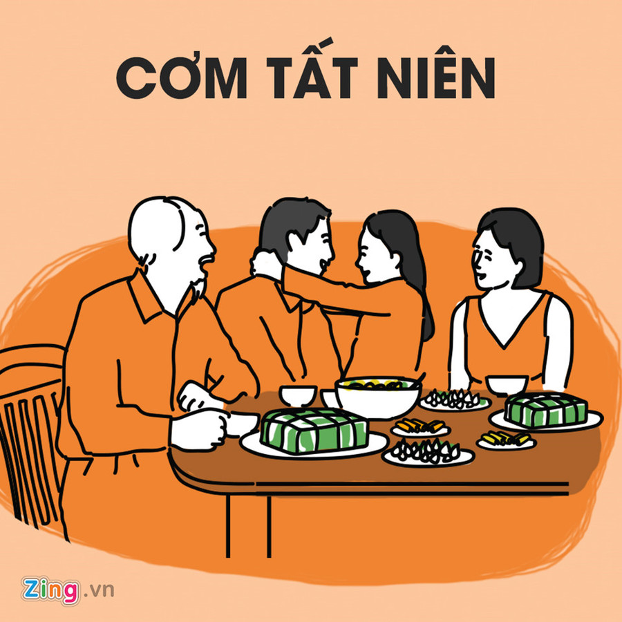 Nhiều nước có tục ăn cơm tất niên. Đặc biệt, tục lệ này rất quan trọng đối với người Trung Quốc. Vào đêm cuối cùng của năm cũ, cả gia đình sẽ quây quần bên bữa cơm cuối cùng của năm. Thời xưa, một số nhà giam thậm chí cho phép tù nhân về nhà ăn bữa cơm đoàn tụ với gia đình trong dịp Tết. Li xi va nhung phong tuc dau nam thu vi o cac nuoc don Tet Am lich hinh anh 2