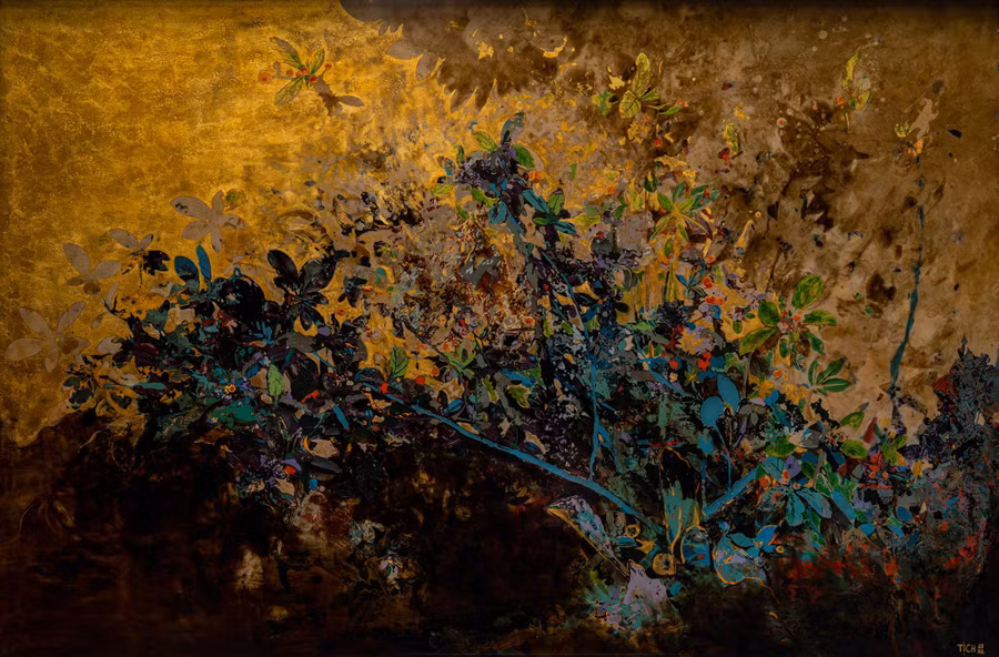 Triển lãm sơn mài ‘Trong vườn’ diễn ra tại không gian The Muse Artspace (47 Tràng Tiền, Hoàn Kiếm - Hà Nội).