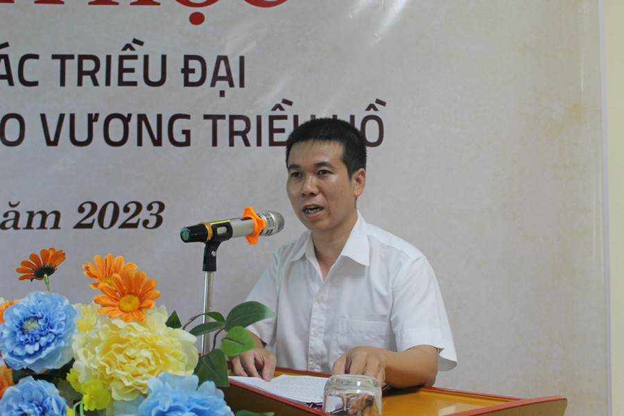 TS Nguyễn Bá Linh - Giám đốc Trung tâm Bảo tồn di sản Thành nhà Hồ. Ảnh: LT.