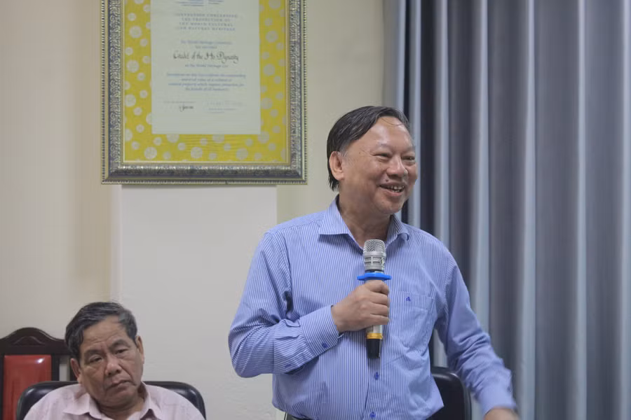 GS.TS Nguyễn Quang Ngọc - Phó Chủ tịch Hội Khoa học lịch sử Việt Nam. Ảnh: LT.