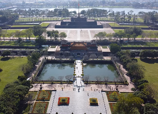 Sân chầu trước điện Thái Hòa sẽ là nơi tái hiệnthiết triều . Ảnh: Võ Thạnh