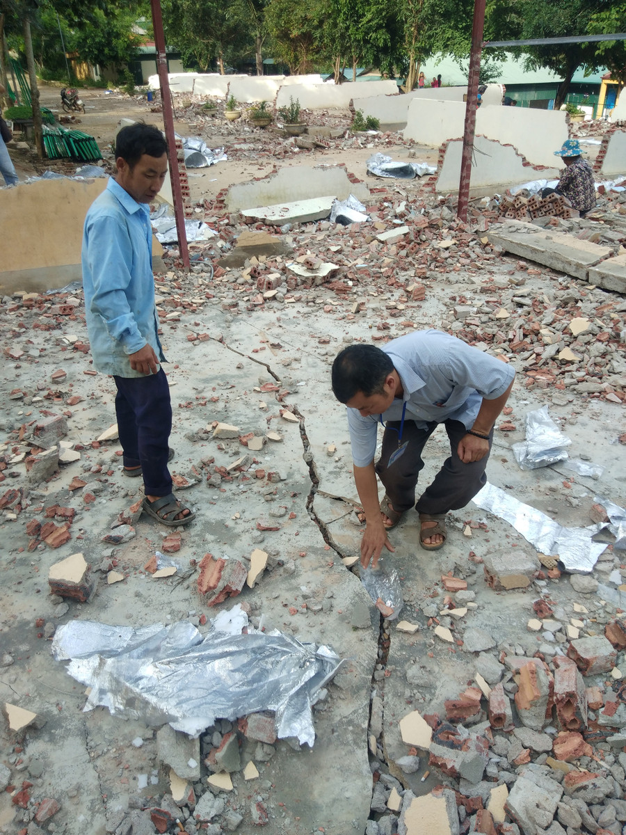 Trường lớp tại cung trượt lở đã được tháo dỡ. Ảnh: T.G