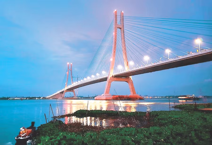 Cầu Vàm Cống hôm nay như một minh chứng cho sự chuyển mình của vùng đất Cửu Long