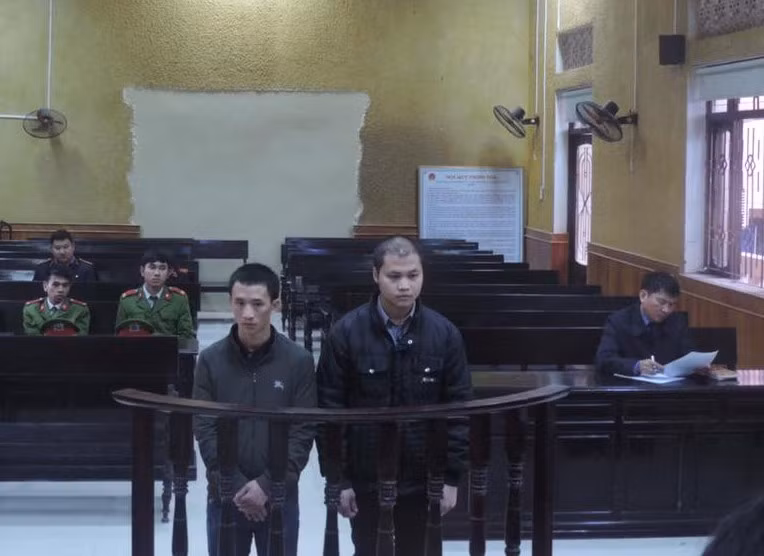 Các bị cáo tại phiên tòa