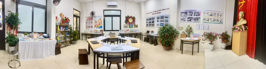Không gian văn hóa Hồ Chí Minh trong nhà trường tại Trường THCS Tân Định.