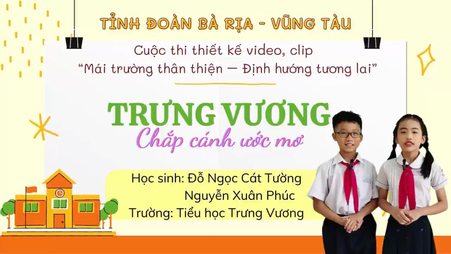 Hình ảnh HS đạt giải Nhì cuộc thi giao lưu thuyết trình về mái trường