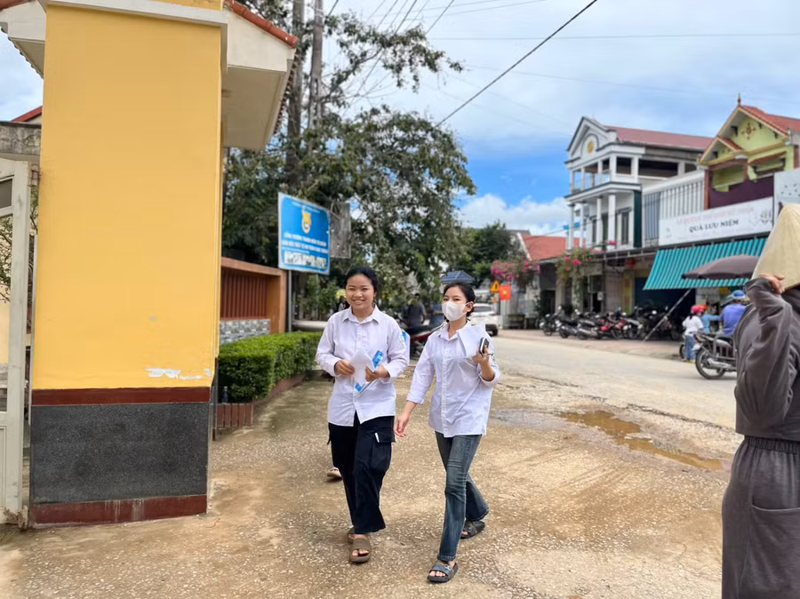 Thí sinh Thanh Hoá tự tin bước vào môn thi thứ 2.