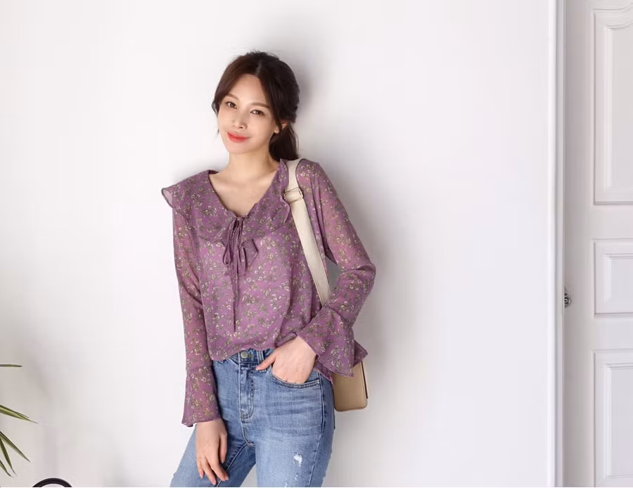 Áo “cổ lá sen” chính thức trở thành hot trend của chị em công sở năm nay ảnh 16