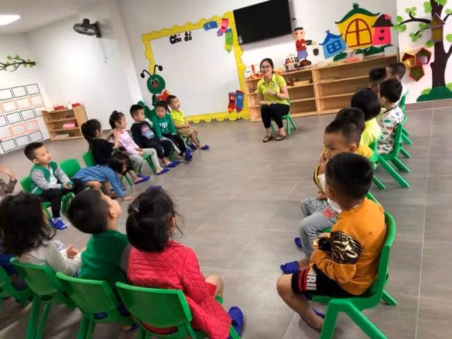 Một tiết học tại Trường mầm non Trí Đức 2.