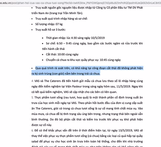 Bữa ăn của học sinh trường quốc tế có giòi? - 3