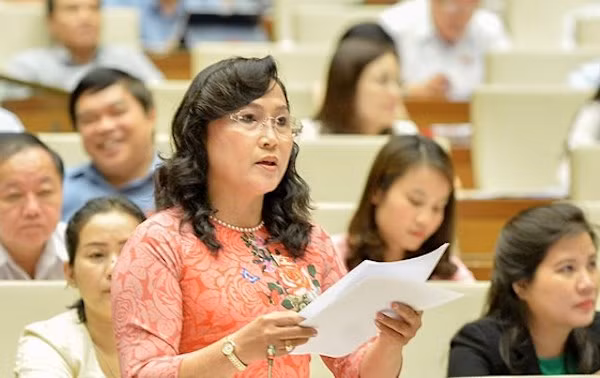 Đại biểu Nguyễn Thị Kim Bé. Ảnh: Trung tâm báo chí Quốc hội.