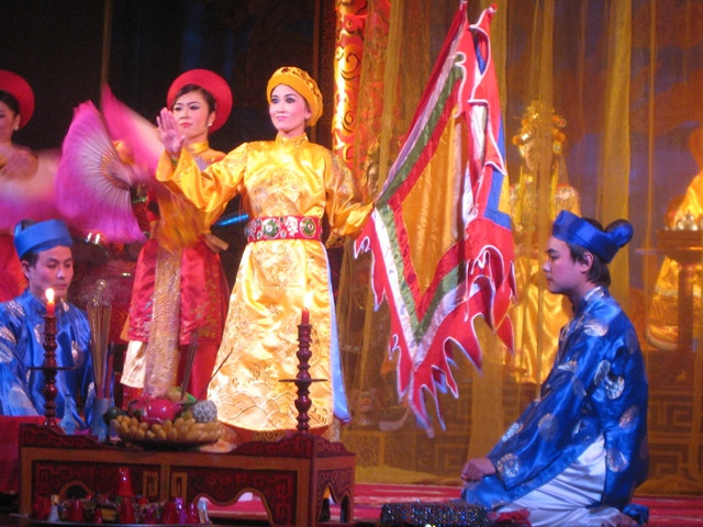 Nhiều tiết mục diễn xướng dân gian sẽ được các nghệ sĩ Nhà hát Tuồng Việt Nam "khoe" khi tham gia festival ở Ấn Độ. Ảnh: Bình Thanh