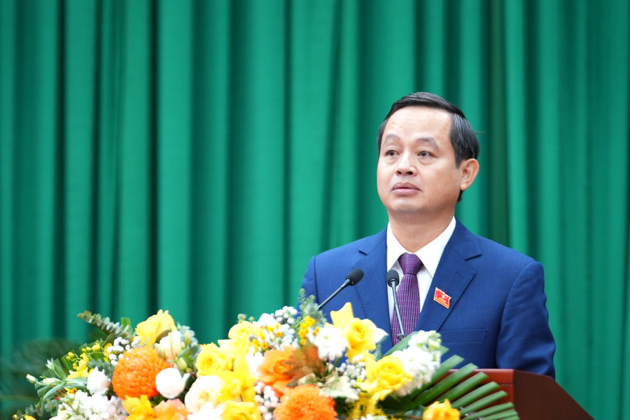 Ông Phạm Hoàng Sơn, Chủ tịch HĐND tỉnh Thái Nguyên phát biểu khai mạc kỳ họp. Ông Phạm Hoàng Sơn, Chủ tịch HĐND tỉnh Thái Nguyên phát biểu khai mạc kỳ họp.