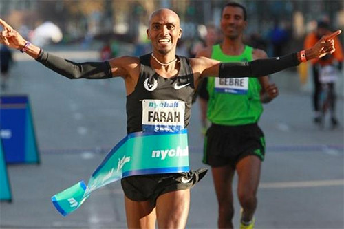 Farah lần đầu vô địch một giải major Marathon, tại Chicago năm ngoái.