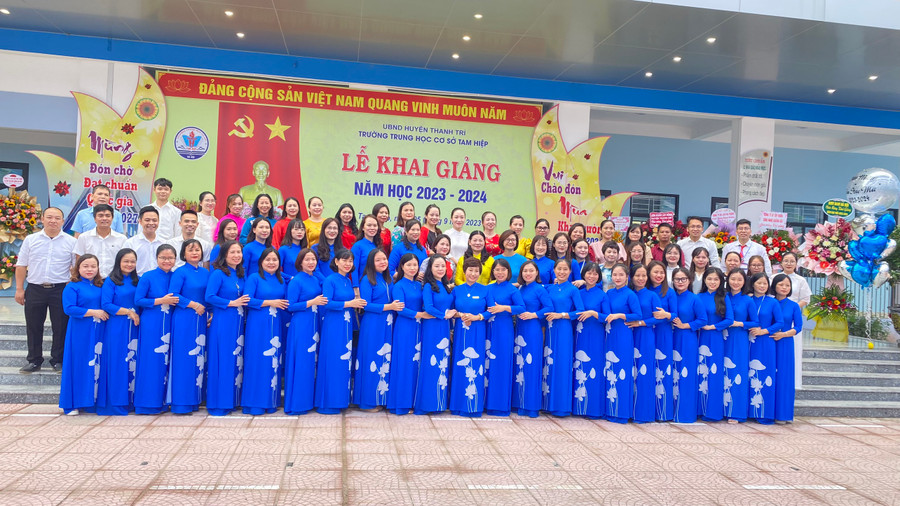 Đây là năm học đầu tiên thầy trò Trường THCS Tam Hiệp được dạy và học trong một ngôi trường mới xây dựng khang trang, hiện đại.