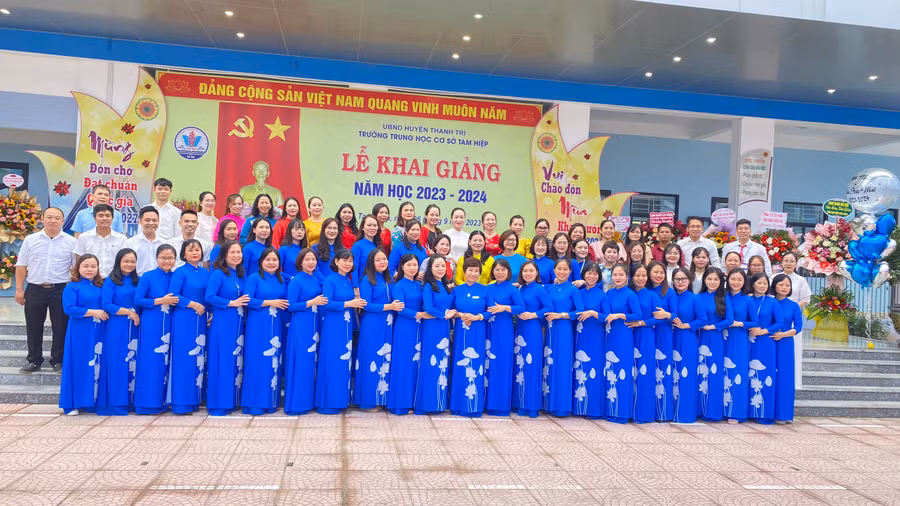 Đây là năm học đầu tiên thầy trò Trường THCS Tam Hiệp được dạy và học trong một ngôi trường mới xây dựng khang trang, hiện đại.