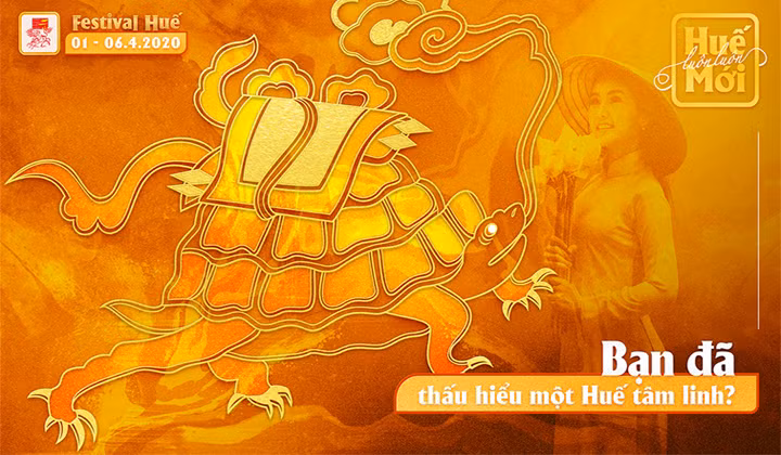 Hình ảnh rùa, biểu tượng sự hài hoà âm dương, đại diện cho những nét văn hoá tâm linh trên vùng đất Cố đô.