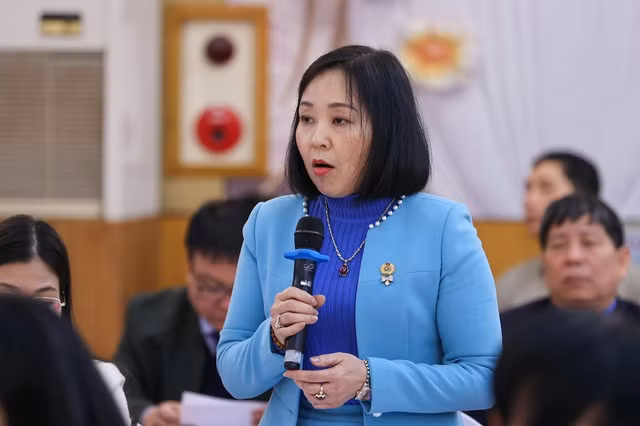 Đại diện Liên đoàn Lao động tỉnh Bắc Ninh phát biểu - Ảnh: VGP/Nhật Bắc