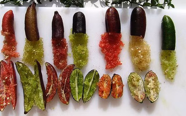 Chanh ngón tay có hương vị lạ giá 3,5 triệu đồng/kg ảnh 4