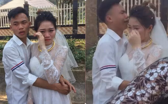 Cậu em là người khóc nhiều nhất, ôm chị lâu nhất, bịn rịn không muốn rời. Có người dí dỏm: 