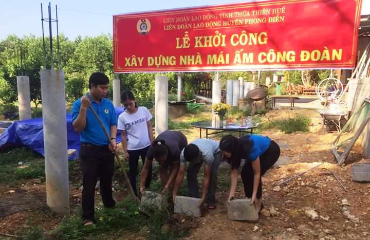 TT-Huế: Khởi công xây dựng nhà “Mái ấm Công đoàn” cho đoàn viên 