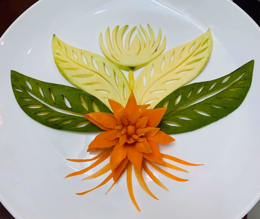 Xoài và cà rốt kết hợp.