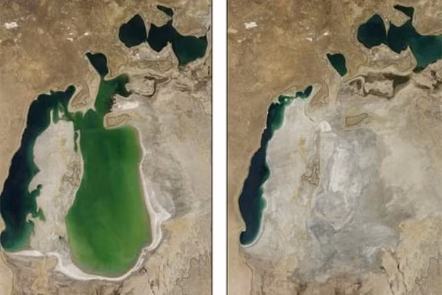 Sự biến mất gây sửng sốt của biển hồ lớn thứ 4 thế giới