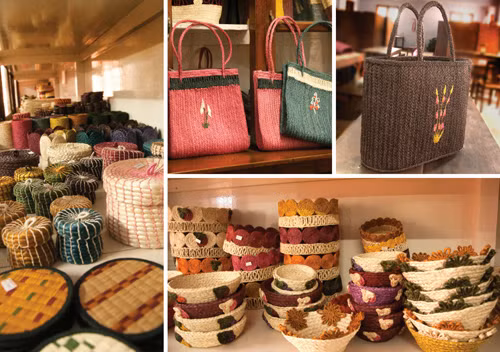 Các sản phẩm thủ công mỹ nghệ từ sợi chuối. Ảnh:dsource.in