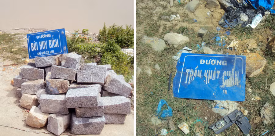 Những tấm bảng tên đường bị “bỏ rơi” đáng tiếc