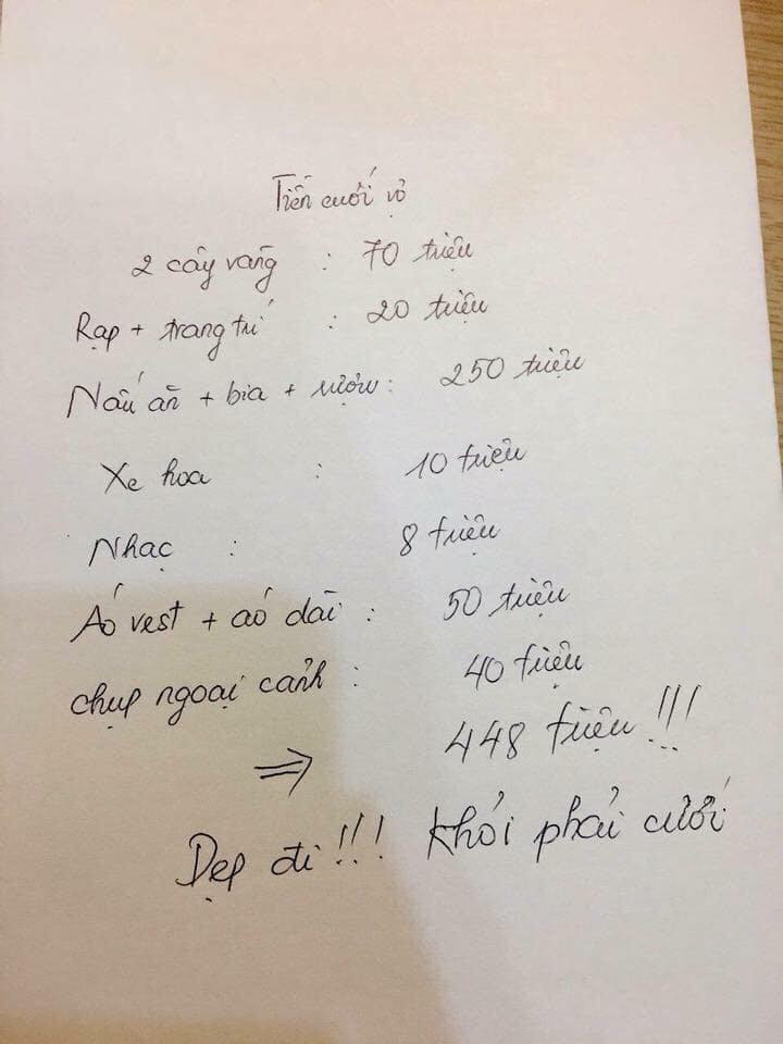 Công thức cho bác nào muốn lấy vợ.