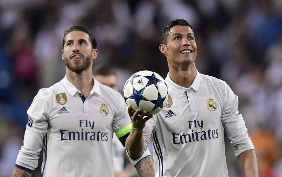 Ramos và Ronaldo từng có 9 năm sát cánh trong màu áo Real Madrid Ramos và Ronaldo từng có 9 năm sát cánh trong màu áo Real Madrid