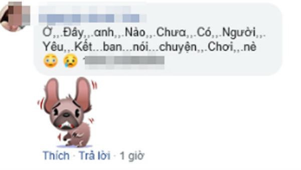 Một comment dụ người xem làm quen và bấm vào đường link giả mạo.