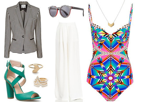 Sự chỉn chu toát lên từ vest cùng quần dài có thể cộng hưởng cùng nét tươi tắn bởi mẫu áo tắm rực rỡ này, khiến mùa hè của bạn trờ nên năng động hết mức.