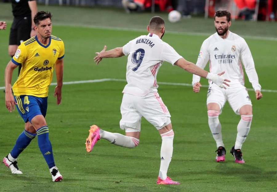 Chỉ cần "bùng nổ" 10 phút, Real Madrid đã thắng dễ Cadiz 3-0. (Ảnh: Getty).