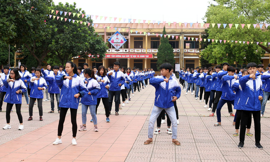 Các trường học của huyện Thanh Thủy luôn chú trọng nâng cao chất lượng giáo dục thể chất cho các em học sinh