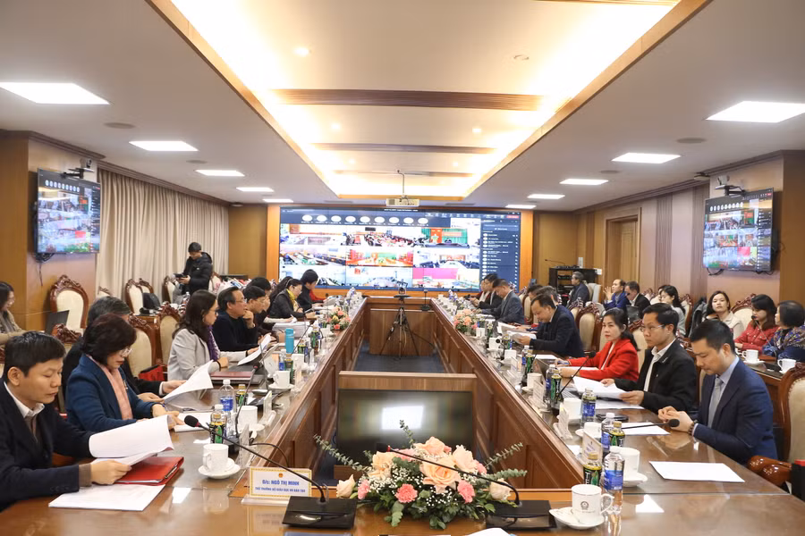 Hội nghị được kết nối trực tuyến tới các tỉnh/thành trên cả nước.