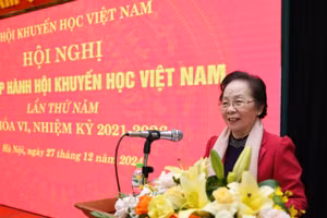 GS.TS Nguyễn Thị Doan phát biểu tại hội nghị. Ảnh: Thanh Tùng