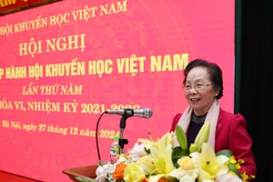 GS.TS Nguyễn Thị Doan phát biểu tại hội nghị. Ảnh: Thanh Tùng